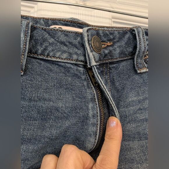 SO Shortie Jean Shorts Distressed Women 11/30W Stretch Super High Rise Cut Off - Picture 3 of 6